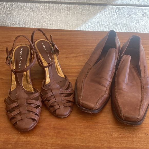 🇦🇷 Maggio & Rossetto designer leather wedge sandals - Picture 7 of 9